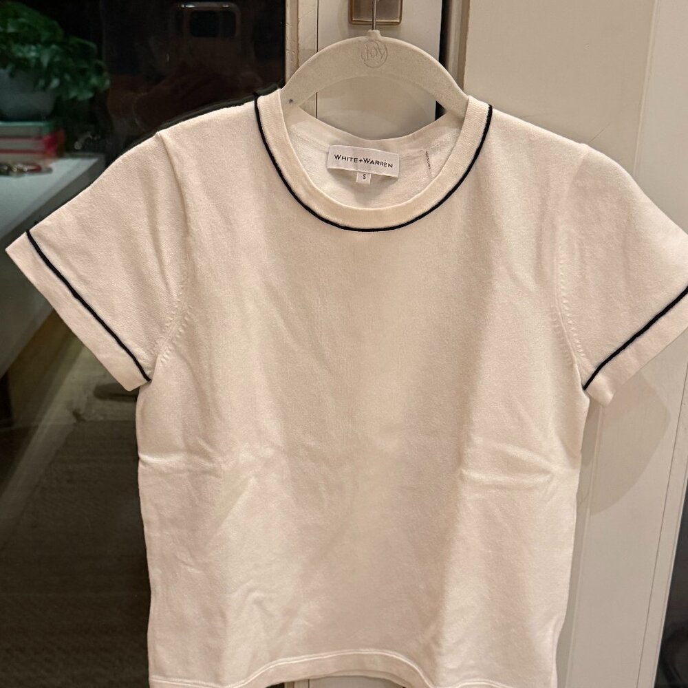 Short sleeved cotton sweater